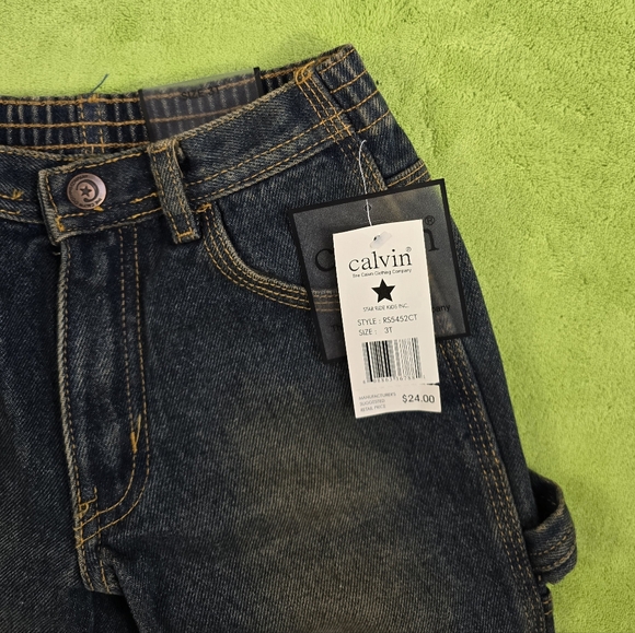 NWT Boys 3T & 4T Jeans Denim Carpenter  Antique Wash by Calvin clothing company - Picture 4 of 4